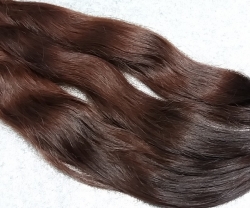 COP vlasový - hnědá tmavá mahagon 35 cm